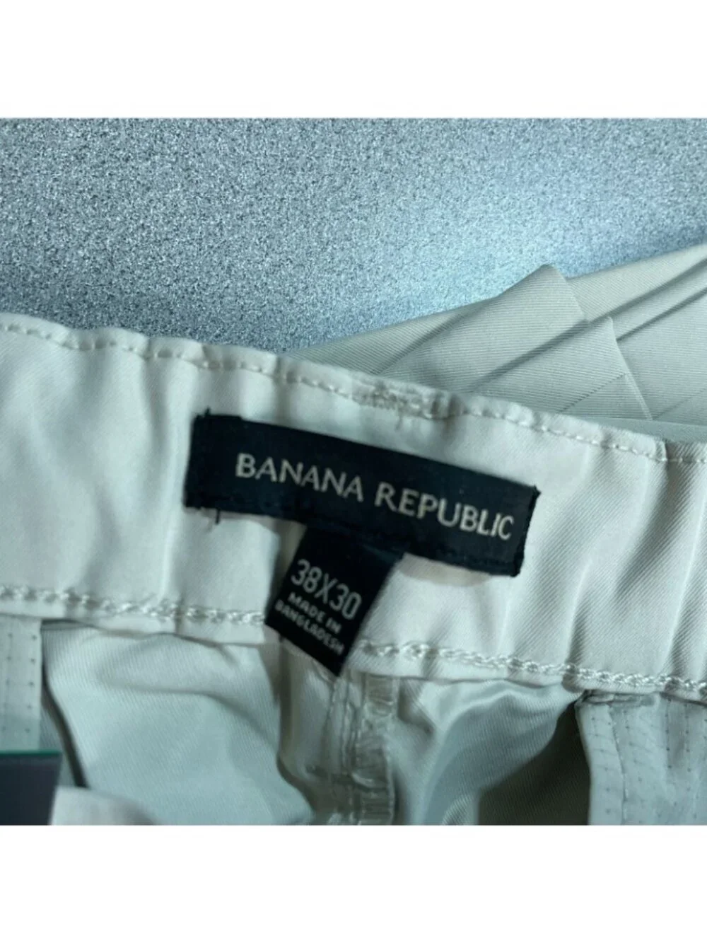 NWT Banana Republic Men's 38x30 Commuter Flex Tech Pants In Tan Athletic Fit